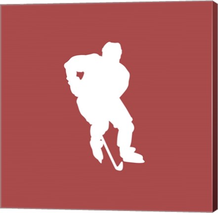 Framed Hockey Player Silhouette - Part I Print