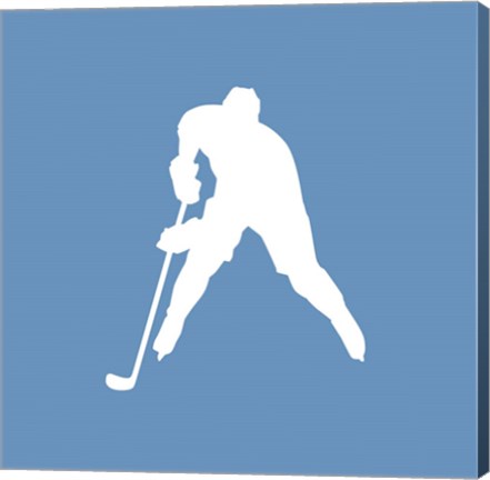 Framed Hockey Player Silhouette - Part III Print