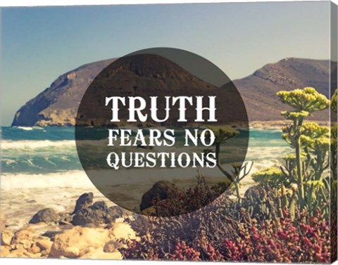 Framed Truth Fears No Questions - Sea Shore Print