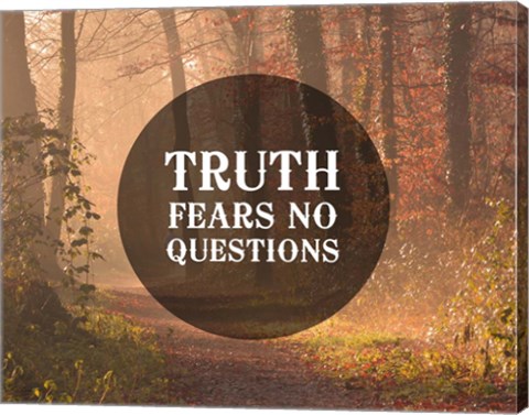 Framed Truth Fears No Questions - Forest Print