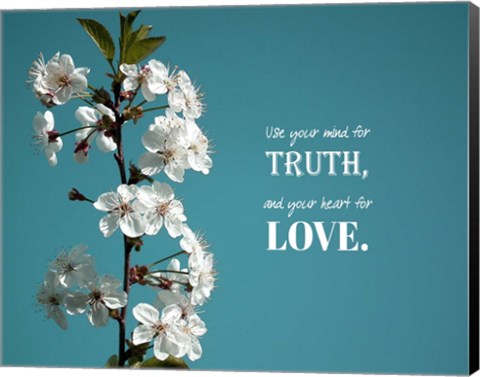 Framed Use Your Mind For Truth - Flowers on Branch Color Print