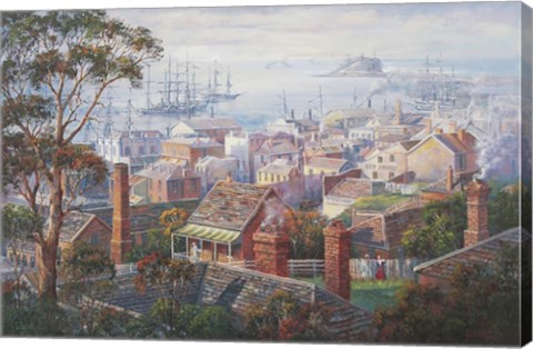 Framed Harbourside Mosaic Print