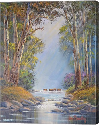 Framed Misty Morning Barrington Print