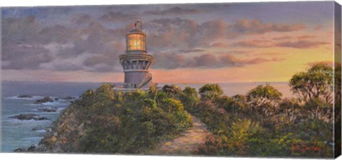 Framed Seal Rocks Sunset Print