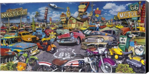 Framed Bikes &amp; Cars Print