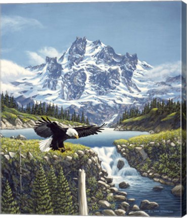 Framed Eagle Mountain Print