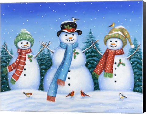 Framed Snowman II Print