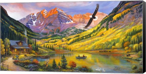 Framed Rocky Mountain Retreat Print