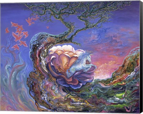 Framed Birth Of A Unicorn Print