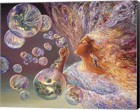 Framed Bubble Flower Print