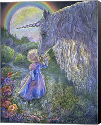 Framed Unicorn Kiss Print