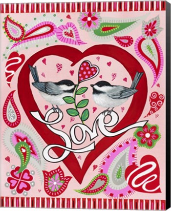 Framed Love Birds Print