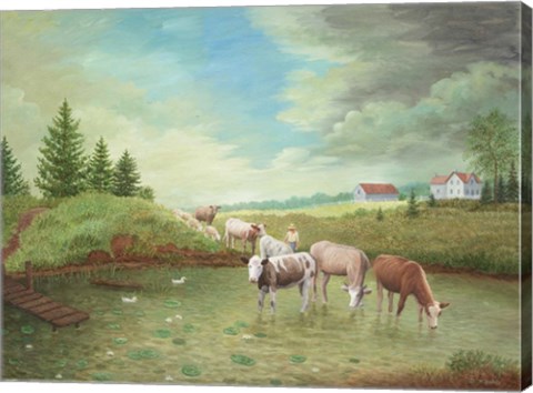 Framed Summertime on the Farm Print