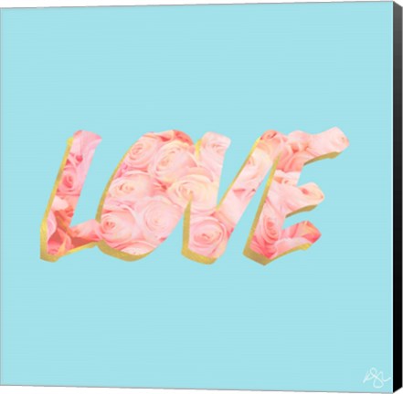 Framed Love in Roses Print