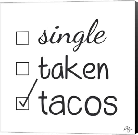 Framed Single Taken Tacos Print