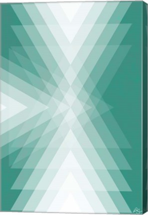 Framed Arrow Heads On Teal Print