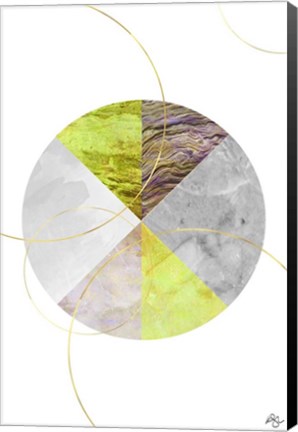 Framed Earth Texture Circles Print