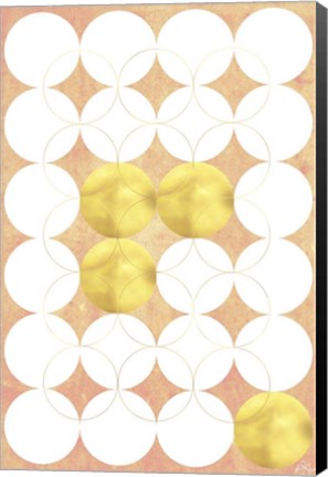 Framed Gold Circles Print