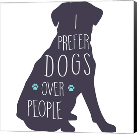 Framed Dogs Over People Print