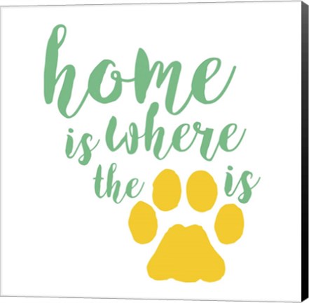 Framed Home Is Where The Paw Is Print