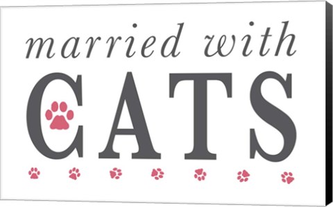 Framed Married With Cats Print