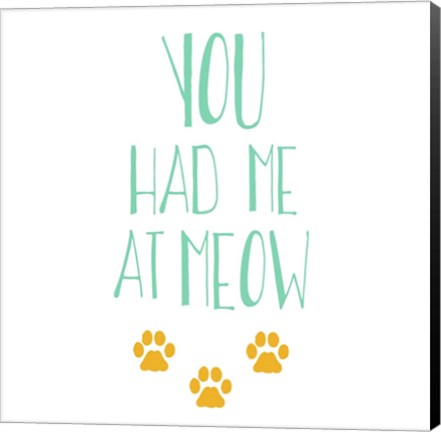 Framed You Had Me At Meow Print