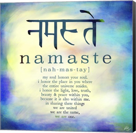Framed Namaste Print