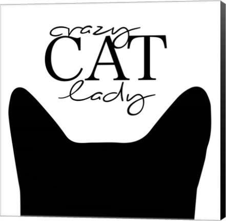 Framed Crazy Cat Lady Print