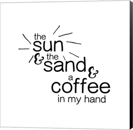 Framed Sun Sand And Coffee Print
