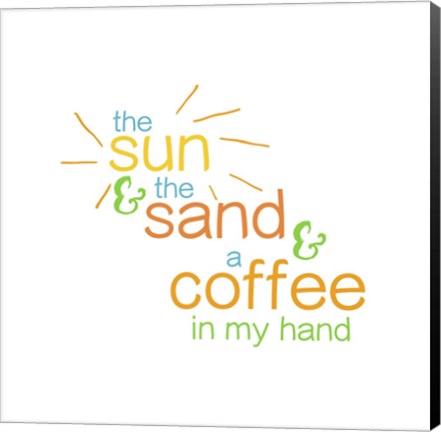 Framed Sun Sand And Coffee - Color Print