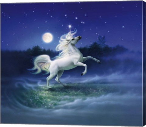 Framed Moonlight Unicorn Print