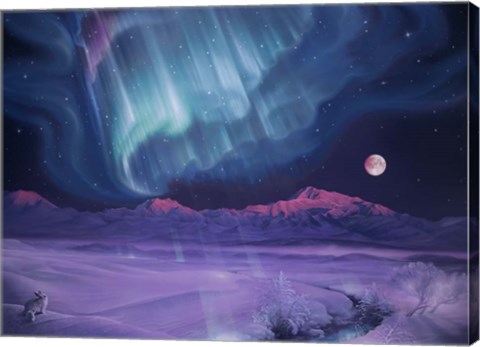 Framed Snowfield Illumination Print