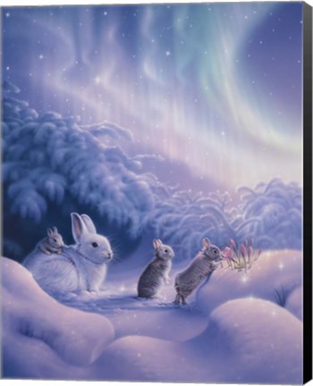 Framed Snuggle Bunnies Print