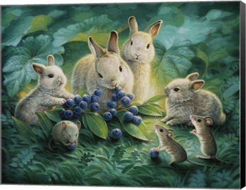 Framed Blueberry Lunch Print