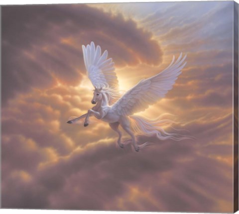 Framed Pegasus, Spirit Of The Sky 2 Print