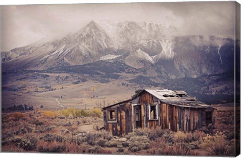 Framed Mountain Cabin Print