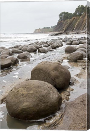 Framed Boulder Strewn Beach Print