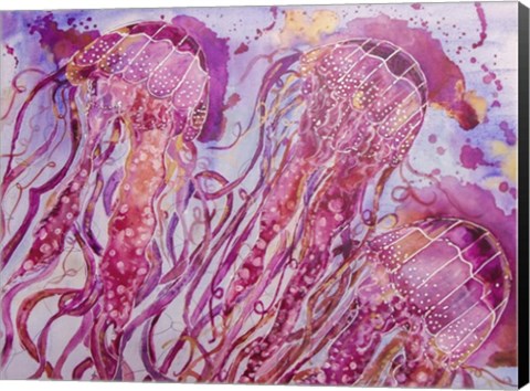 Framed Pink Jellyfish Print