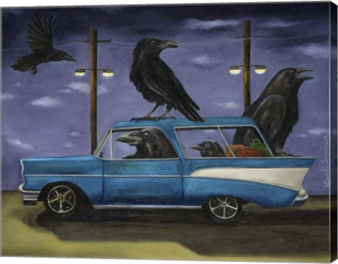 Framed Ravens Ride Print