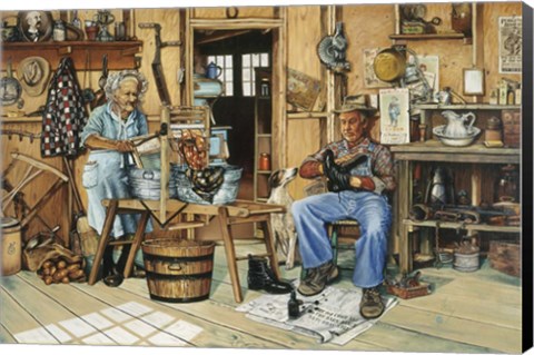 Framed Barn Dance Preparation Print