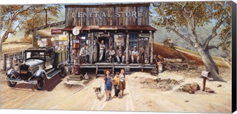Framed Country Store Patrons Print