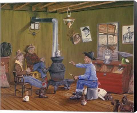 Framed Cowboy Stories Print