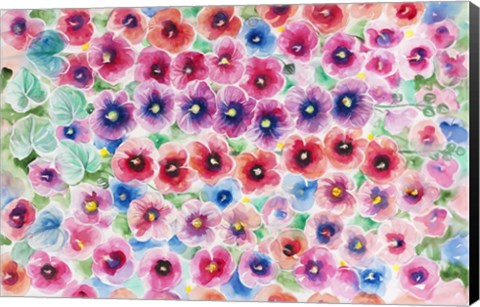 Framed Festive Flower Patterns II Print