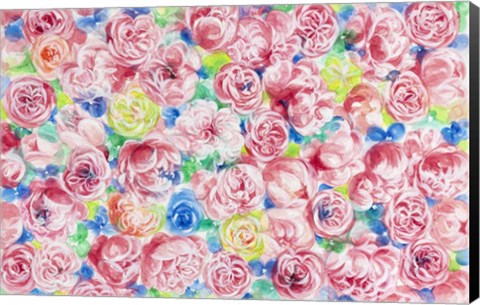 Framed Festive Flower Patterns VIII Print