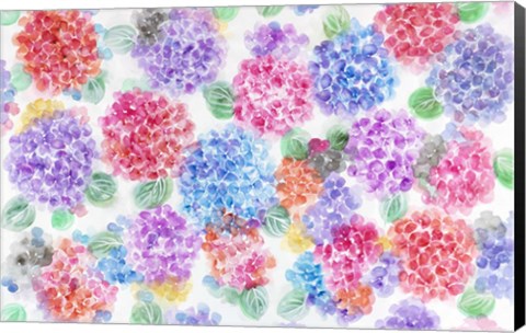 Framed Festive Flower Patterns XI Print