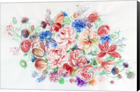 Framed Floral Arrangement VI Print