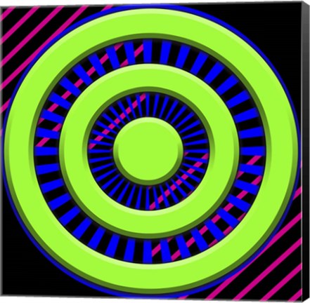 Framed Black Light Pattern 2 Print