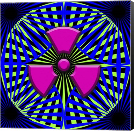 Framed Black Light Pattern Print