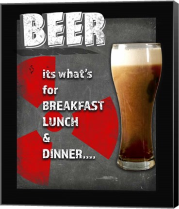 Framed Dorm Room Pub Its Whats For Dinner Print