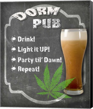 Framed Dorm Room Pub Print